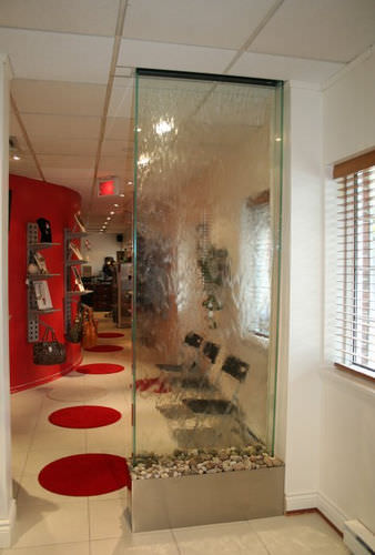 Mur d'eau autoportant - SALON DE COIFFURE - Espace d'eau France - en verre