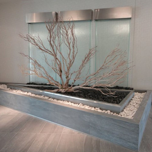 Mur d'eau en verre - ÉPURÉ - Espace d'eau France - sur mesure / acier inox