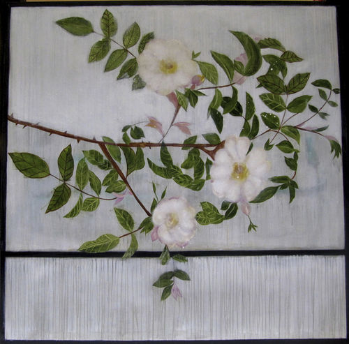 Tableau décoratif huile - FRAGMENT 17BIS - ICI ET LA - mixte / floral / pour hôtel