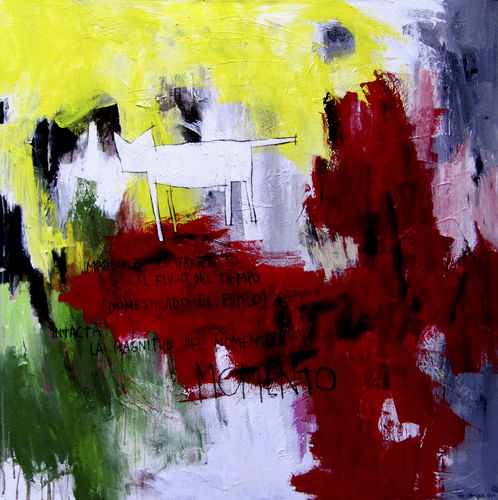 Tableau décoratif acrylique - MOMENTO - ICI ET LA - abstrait / pour hôtel