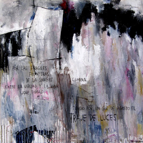 Tableau décoratif acrylique - JOSE TOMAS - ICI ET LA - abstrait / pour hôtel