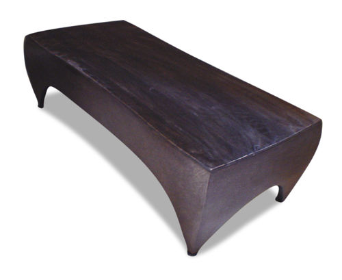 Table basse design industriel - ROBLE  - ICI ET LA - en chêne / avec piètement en tôle d'acier / rectangulaire