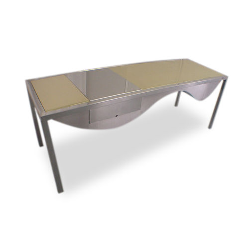 Bureau design nouveau baroque - ORO INCA  - ICI ET LA - en laiton / en acier inoxydable poli / sur mesure
