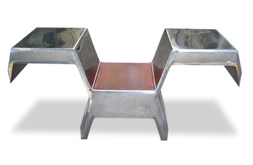Chaise design original - INVADER  - ICI ET LA - d'intérieur / en cuir / avec piètement en acier inoxydable