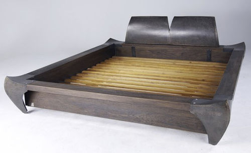 Lit double - OAK FRAME - ICI ET LA - design original / avec tête de lit / sur mesure