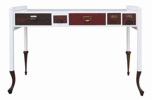 Bureau design original - 21  - ICI ET LA - en chêne / en bois laqué / 4 pieds