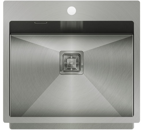 Évier 1 bac - AIRA AIR 100N/M - Aquasanita - sans égouttoir / en inox / encastrable