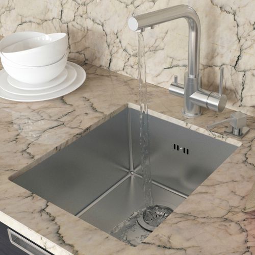 Évier 1 bac - ENNA ENN 100M - Aquasanita - sans égouttoir / en inox / sous plan