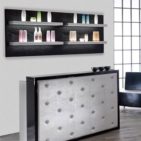 Présentoir pour produits de beauté - RAINBOW - Salon Ambience - mural / stratifié / à panneau