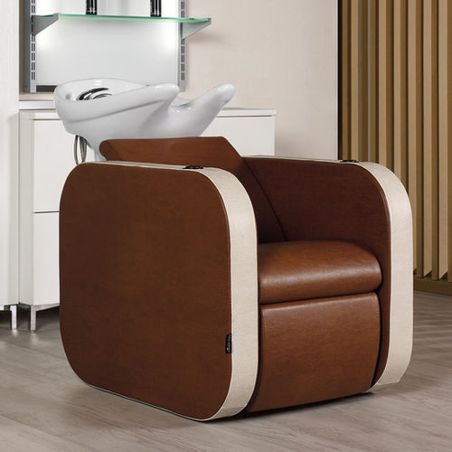 Bac à shampoing avec repose-pieds - ICONWASH - Salon Ambience - en céramique / 1 place / 2 places