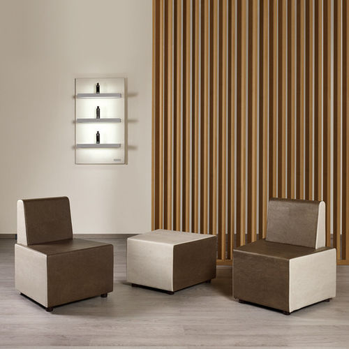 Pouf contemporain - TRANSFORMER - Salon Ambience - en contreplaqué / en mousse / carré