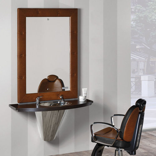 Coiffeuse contemporaine - CHESTER - Salon Ambience - bois / en acier inoxydable / en mélaminé