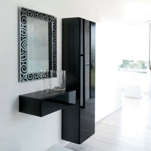 Meuble d'entrée contemporain - LINK1 : 003 - unico italia - mural / en verre / en wengé