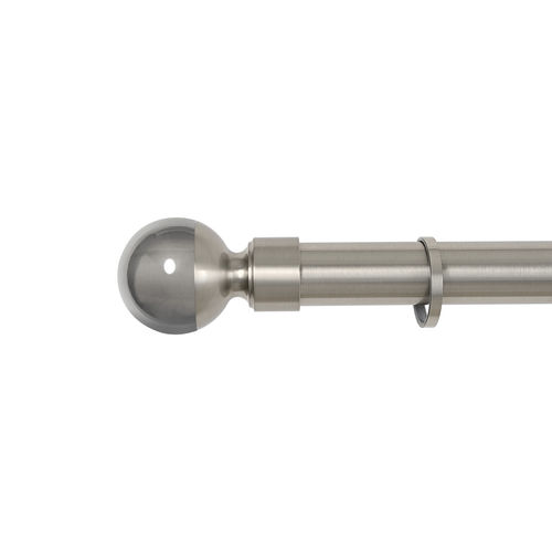 Tringle à rideaux en métal chromé - SPHERA  - Houles - en métal brossé / fixation murale / pour fenêtre