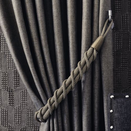 Tissu d'ameublement - ALIUM - Houles - pour rideaux / uni / en polyester