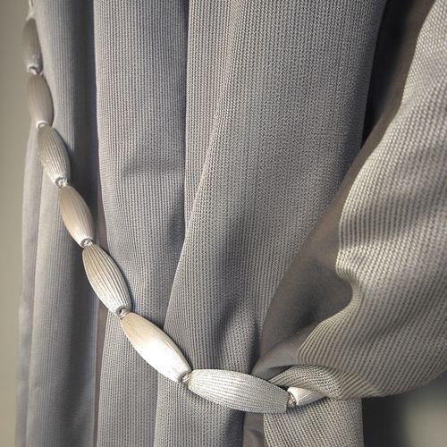 Tissu pour rideaux - ELLA - Houles - à rayures / en polyester / en Trevira CS®