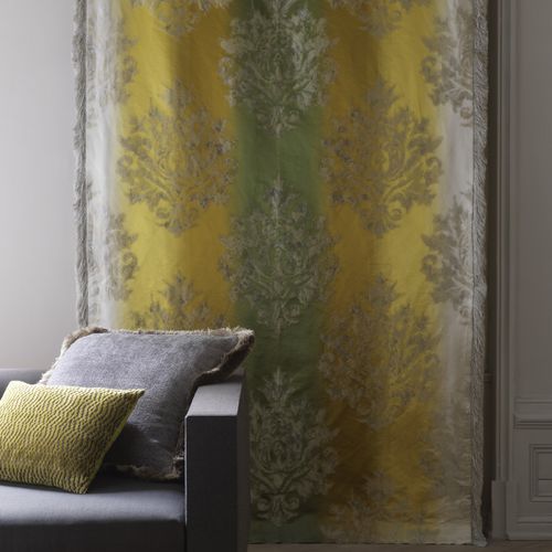 Tissu pour rideaux - GARANCE - Houles - damas / en lin / en viscose