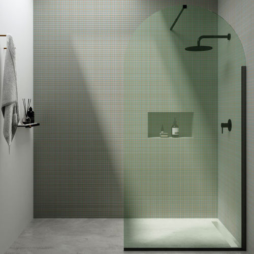 Paroi de douche fixe - FREESTANDING  - ex.t - d'angle / en verre trempé / en verre transparent