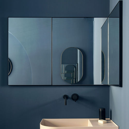 Miroir de salle de bain mural - ROW 45 - ex.t - contemporain / rectangulaire / en métal