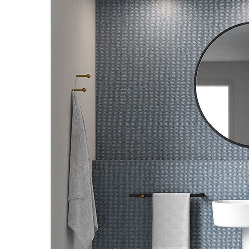 Patère contemporaine - ex.t - en laiton / individuelle / de salle de bain