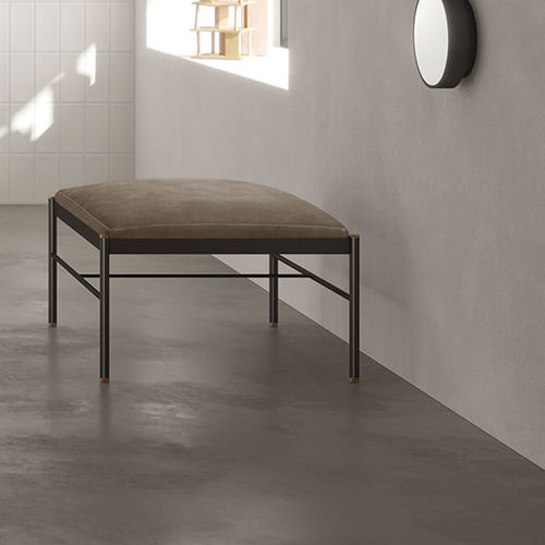 Pouf contemporain - REST  - ex.t - en cuir / en métal / rectangulaire