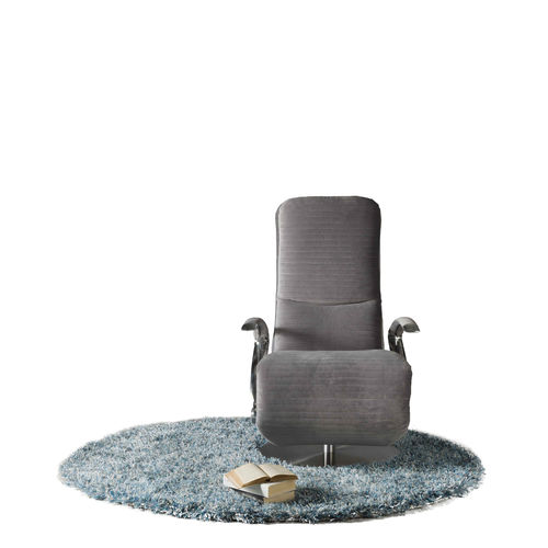 Fauteuil moderne - MILA - Divani Santambrogio - en cuir / en tissu / électrique