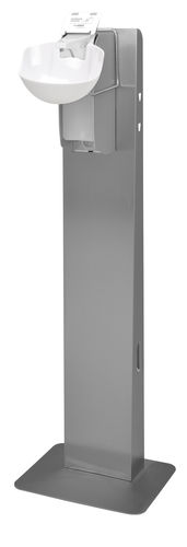 Distributeur de gel hydroalcoolique sur pied - E ST IMP T Touchless SH 5 - OPHARDT Hygiene-Technik GmbH - sans contact / en acier inoxydable / professionnel