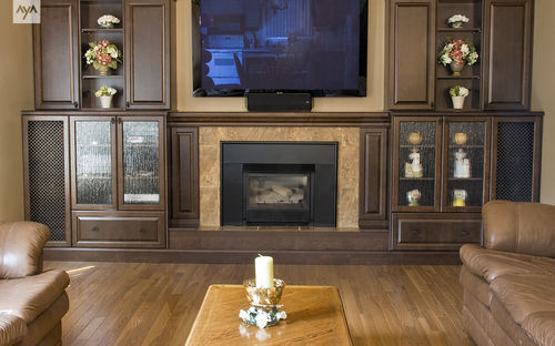 Ensemble TV mural classique - COCOA - AYA kitchens - en érable