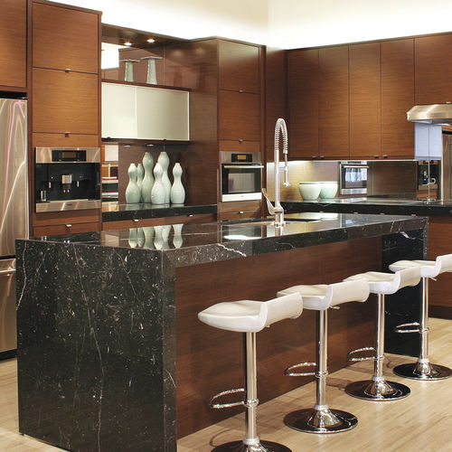 Plan de travail en granite - AYA kitchens - de cuisine / noir / sur mesure