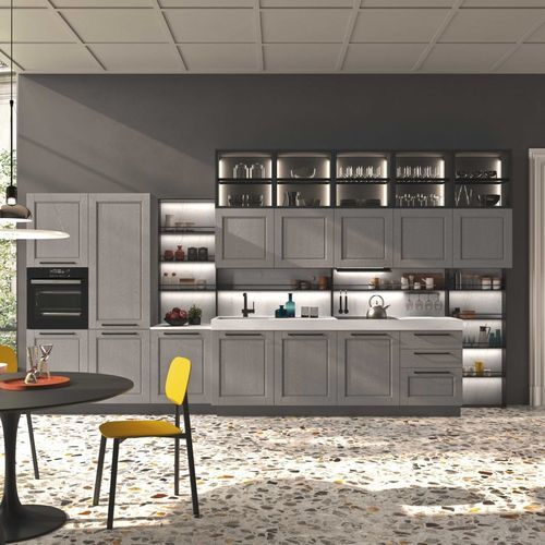 Cuisine contemporaine - Cloe - Ar-Tre - en placage de bois / en bois massif / en frêne