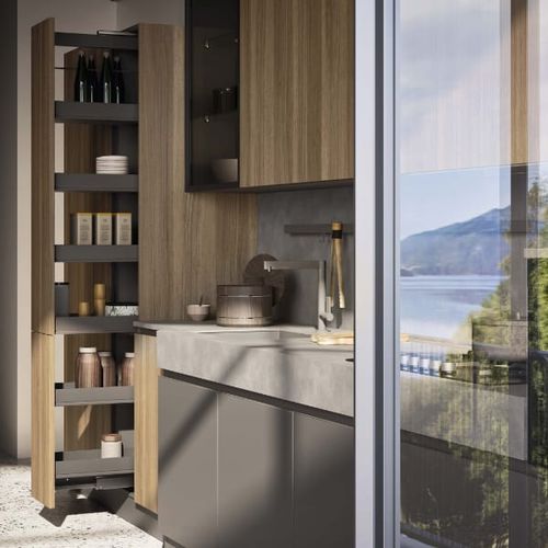 Étagère encastrée - Ar-Tre - contemporaine / en bois / pour cuisine
