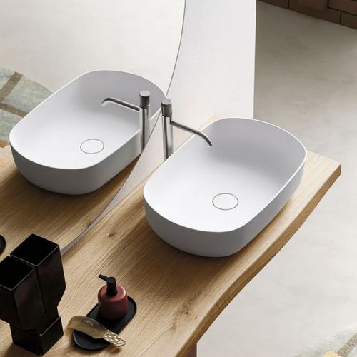 Vasque à poser - MILÙ 60 - ARBI - en Teknoform® / ovale / contemporaine