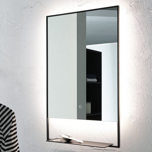 Miroir de salle de bain mural - CASTORE - COMPAB - contemporain / rectangulaire / lumineux (LED)