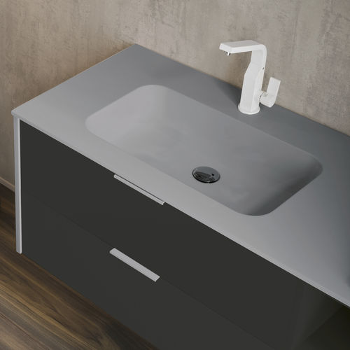 Vasque à encastrer - CARTESIO - COMPAB - en Corian® / avec plan intégré / avec mitigeur