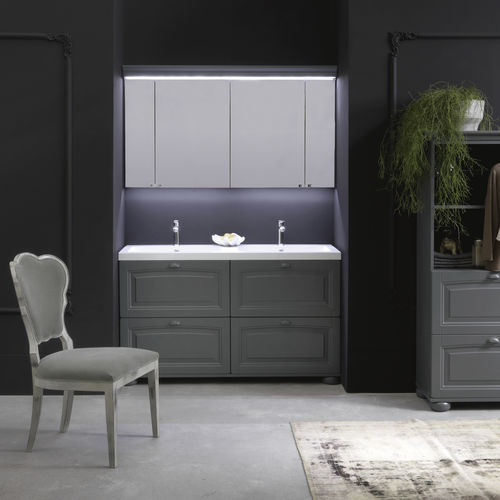 Meuble vasque double - AC16 / AC18 / AC19  - COMPAB - à poser / en bois / contemporain
