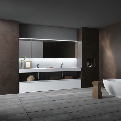 Meuble vasque double - NK 04 / NK 05 / NK 06 - COMPAB - suspendu / en bois / contemporain