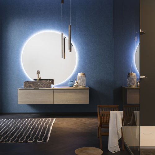 Meuble vasque suspendu - NK SERIES - COMPAB - en chêne / contemporain / avec tiroirs