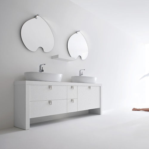 Meuble vasque double - BB1 - COMPAB - à poser / en bois / contemporain