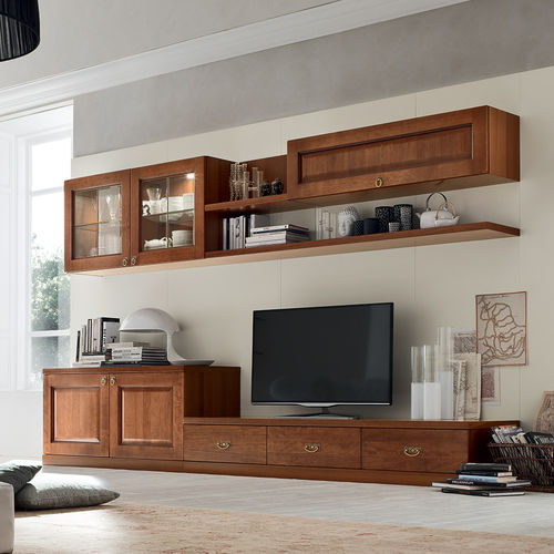 Ensemble TV mural classique - AS571 - Maronese - en bois