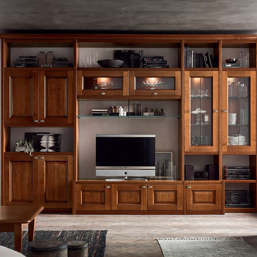 Ensemble TV mural classique - AS579 - Maronese - en bois
