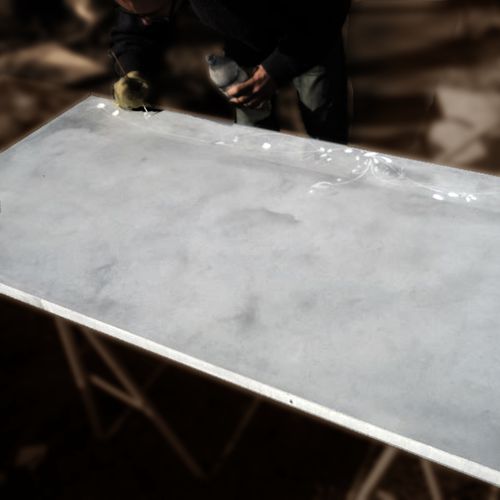 Plan de travail en béton bfuhp Ductal® - PERSONNALISATION - BALIAN BETON Atelier - de cuisine
