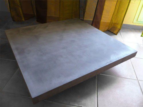 Table basse contemporaine - SQUARE - BALIAN BETON Atelier - en bois / en béton bfuhp Ductal® / carrée