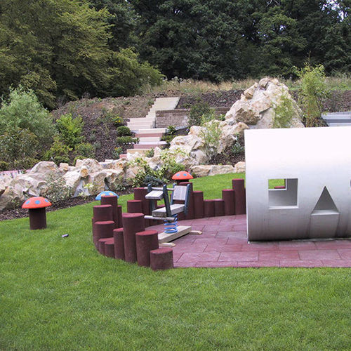 Bordure de jardin - EUROFLEX® Rubber Palisades - KRAIBURG Relastec GmbH & Co. KG - de protection / en caoutchouc / ronde