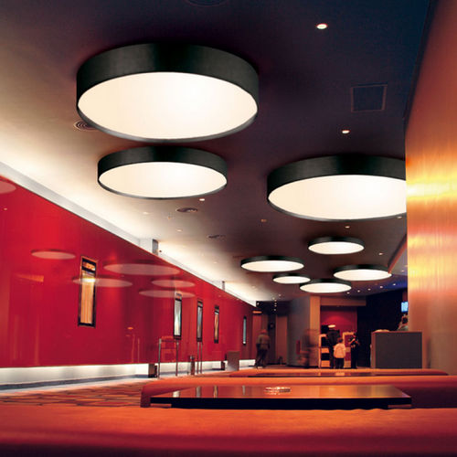 Plafonnier contemporain - AROS - EL TORRENT IL.LUMINACIO - rond / en tissu / à LED