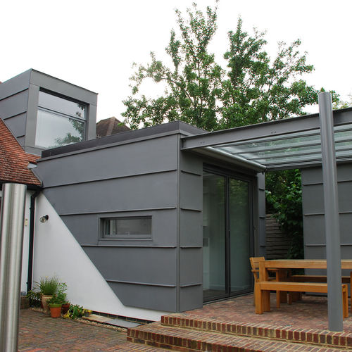 Couverture de toit en zinc - WOOD STREET VILLAGE - Peters Roofing - aspect ardoise / aspect métal / à joint debout