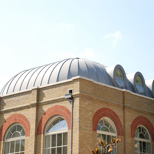 Couverture de toit en zinc - MARIMED HOUSE - Peters Roofing - aspect ardoise / à joint debout / courbée
