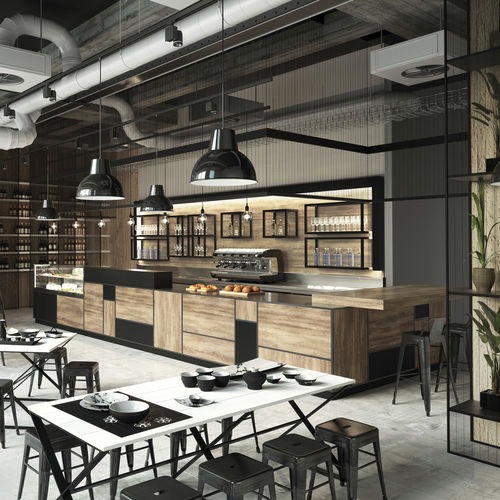 Comptoir de bar - MADISON - Frigomeccanica - en bois / en L / modulable