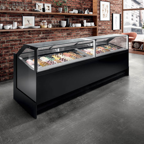 Vitrine réfrigérée comptoir - ALBA SQUARED - Frigomeccanica - pour commerce / en inox / avec porte