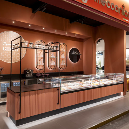 Vitrine réfrigérée comptoir - GHOST - Frigomeccanica - pour commerce / en inox / avec porte