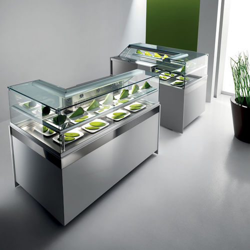 Vitrine réfrigérée comptoir - CORNER - Frigomeccanica - pour pâtisserie / en inox / avec porte